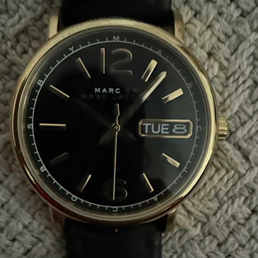 Marc Jacobs Gold and Black Watch